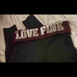 Victoria Secrets Pink Rare Pink Bling leggings size small like new
